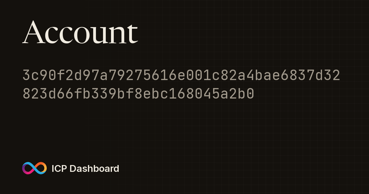 ICP Account ...