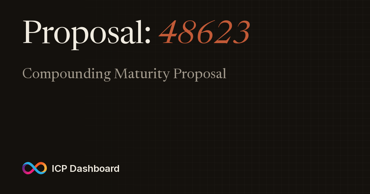 Proposal: 48623 - ICP Dashboard